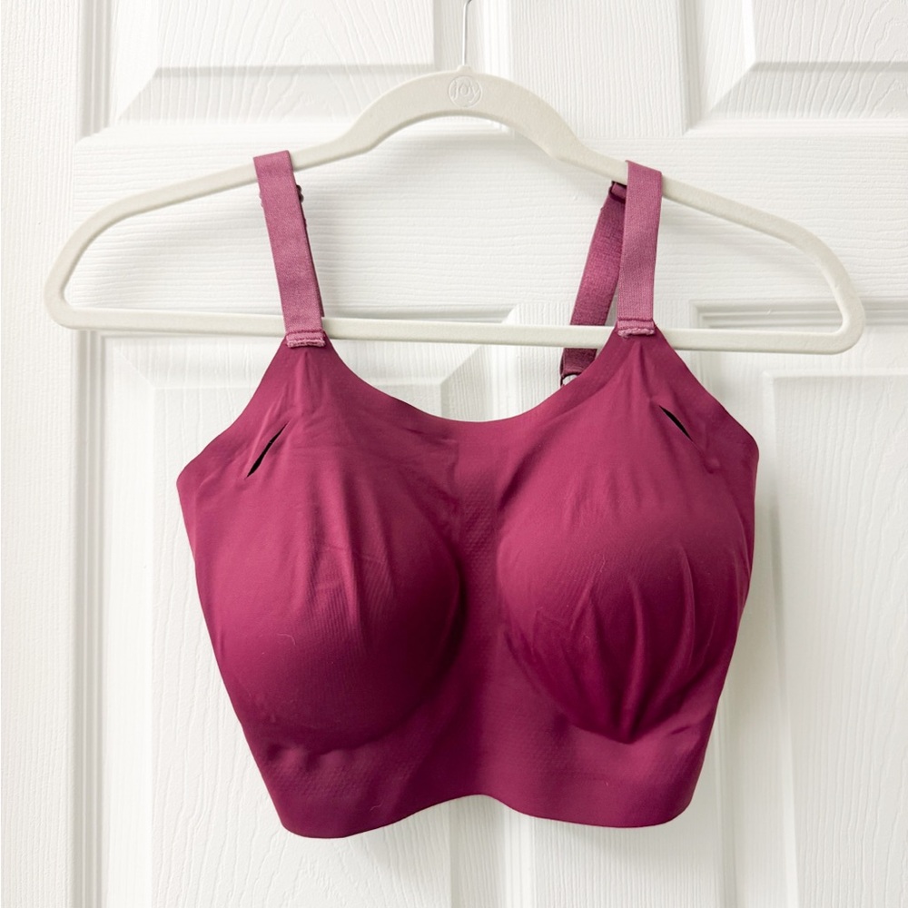 Seamless Longline Bra in Deep Berry - Unbranded